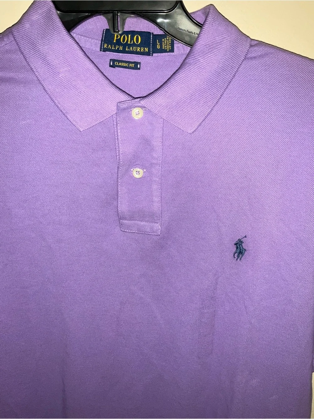 Polo by Ralph Lauren Men's Lavender Classic Fit Cotton Polo Shirt